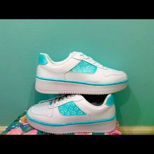 Custom white sneakers